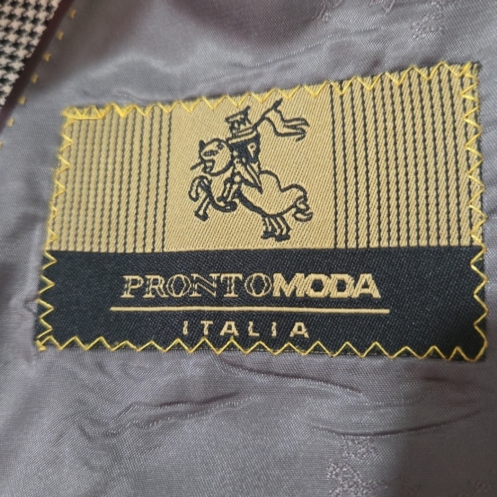 ProntoModa Italia Lana Lux Silk Wool, Cashmere Jacket Blazer Suit Coat Mens 46R - Picture 13 of 16
